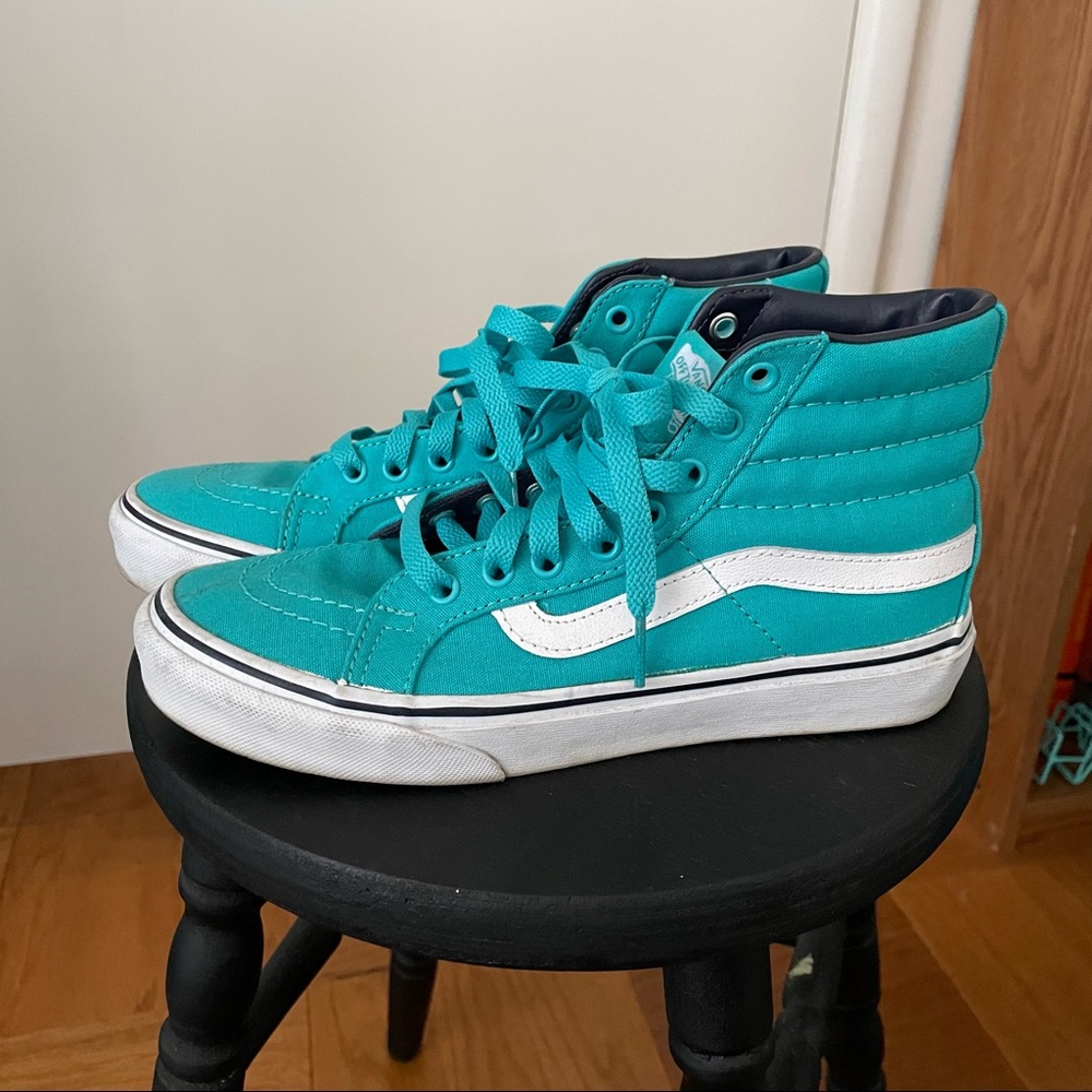 Teal High Top Lace Up Vans